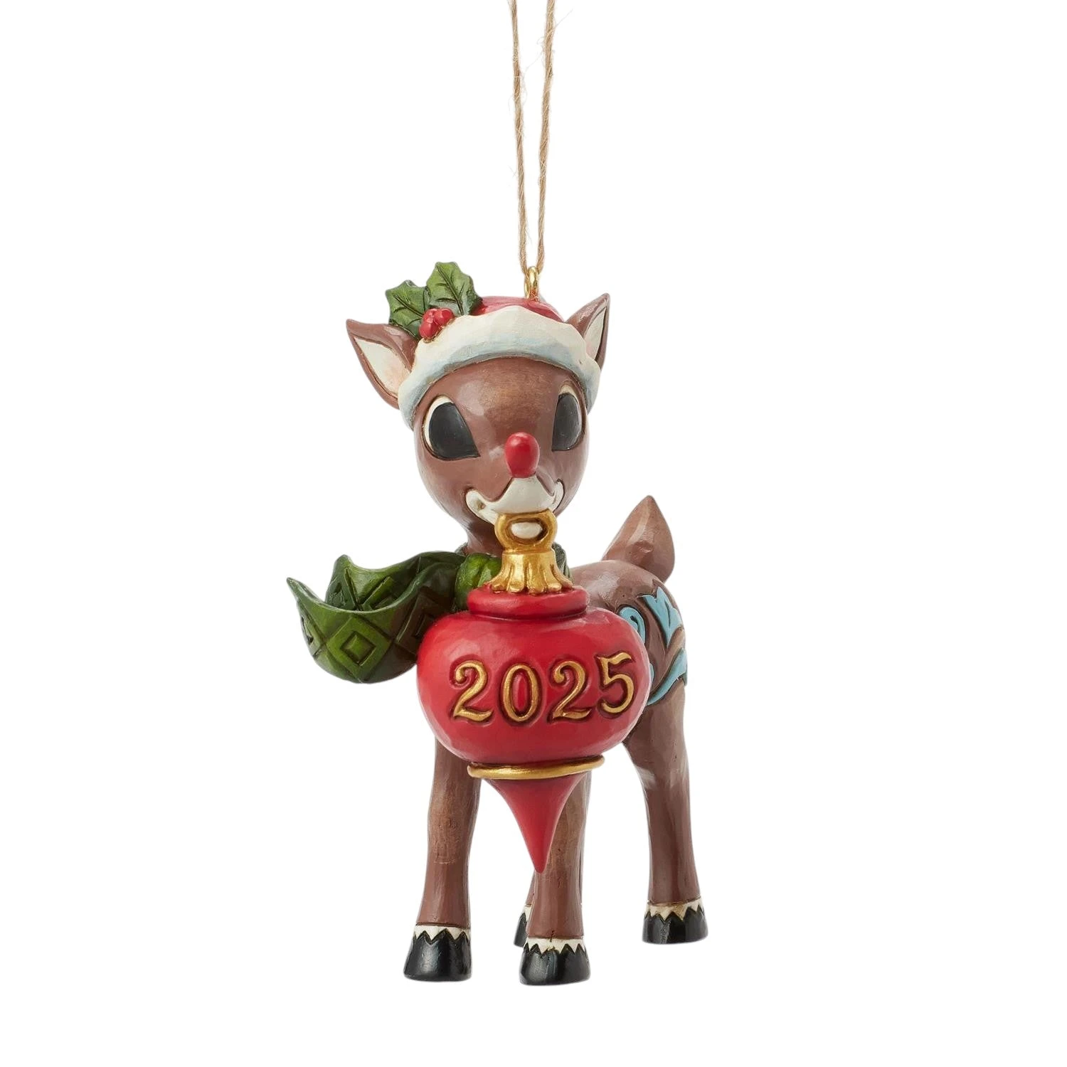 Rudolph With Oversized Ornament - Dated 2025 4 Rudolph With Oversized Ornament - Dated 2025 - Image 2