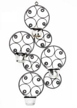 Biedermann Retro Scroll Tealight Sconce, 11 By 19-Inch