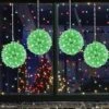 LED Lighted Sphere Ornament - 4 Piece Set - Green -Country Christmas Loft aejqg48apu6bykhc2xk6