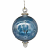 Etched Blown Glass Ball With Crystal Accents - Blue -Country Christmas Loft ah1pkyai6irnutuxdror