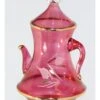 Gold Rimmed Teapot Solid - Red Small