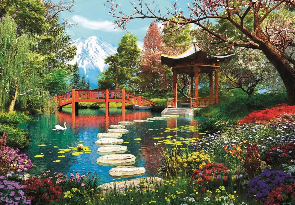 Clementoni Fuji Garden - 1000 Piece Puzzle 4 Clementoni Fuji Garden - 1000 Piece Puzzle - Image 2