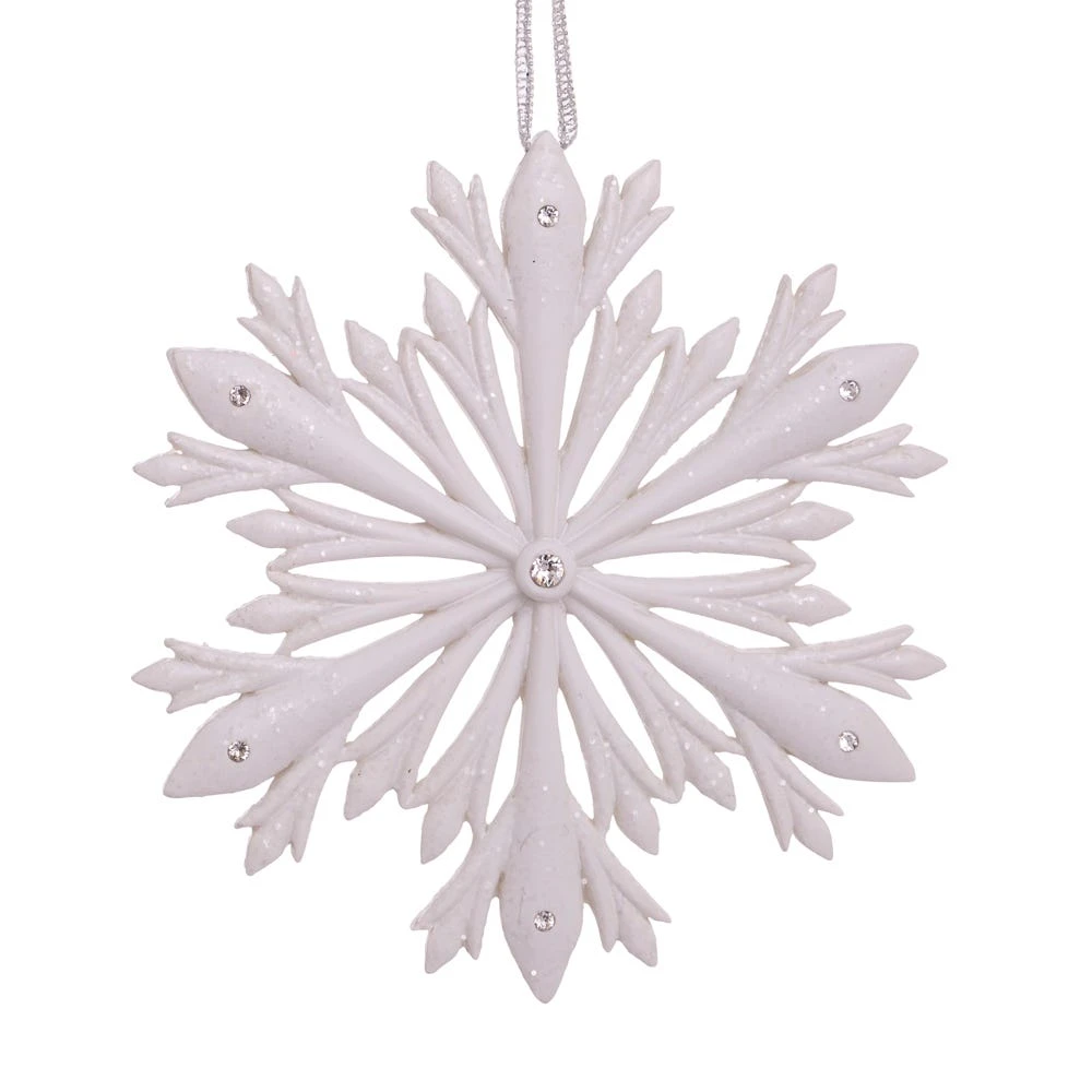 Kurt Adler Elegant Snowflake Ornament With Swarovski Elements 6 Kurt Adler Elegant Snowflake Ornament With Swarovski Elements - Image 4