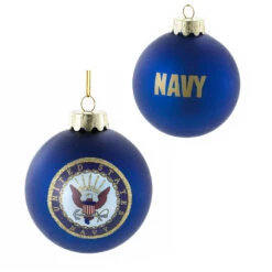 Kurt Adler 80mm U.S. Navy Glass Ball Ornament -Country Christmas Loft allzstvubowekxuupl2f