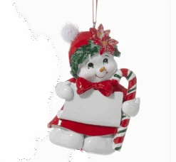 Kurt Adler Snow Kid Ornament - Girl - Floral Hat