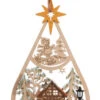 Wooden Cabin Scene Teardrop Ornament