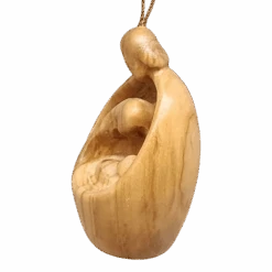 Modern Style Nativity Scene Ornament - Olive Wood - 3 Inch -Country Christmas Loft bbqlpsoiyxhoq2hrun12