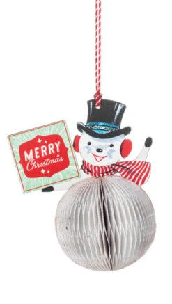 Vintage Honeycomb Snowman Ornament - 7 Vintage Honeycomb Snowman Ornament - -Country Christmas Loft bdphkrdyxcwtrksxh8ou