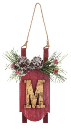 Monogram Sled Ornament - -Country Christmas Loft bdprublvjanlofs58gmj