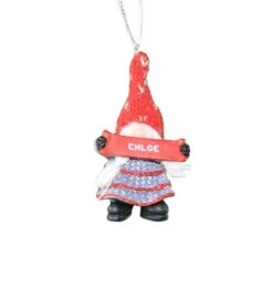 Personalized Gnome Ornament (Letters A-I) - Chloe