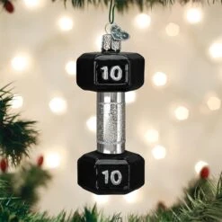 Dumbell Weight Glass Ornament -Country Christmas Loft bgkhxqt0xq8ny8iki0i6