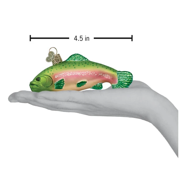 Rainbow Trout Glass Ornament 4 Rainbow Trout Glass Ornament - Image 2