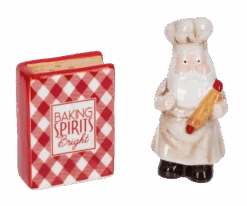 Baking Santa Salt & Pepper Shaker Set