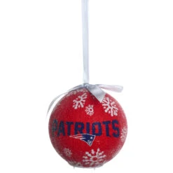 Evergreen New England Patriots LED Ornament Red