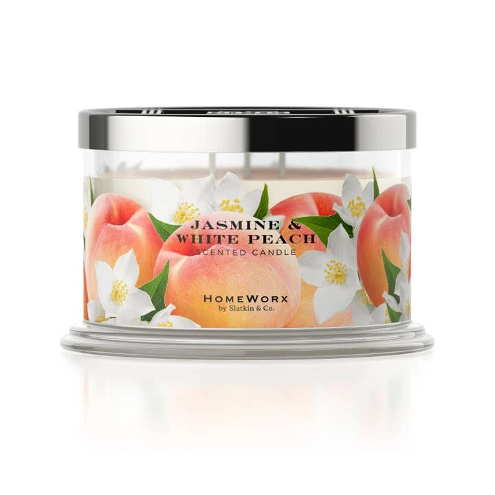 Jasmine & White Peach 18-oz 4-Wick Candle 3 Jasmine & White Peach 18-oz 4-Wick Candle