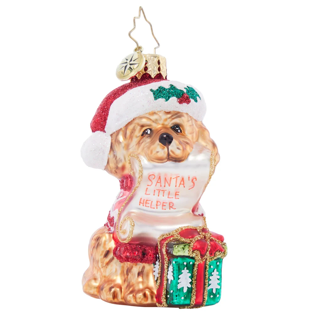 Christopher Radko Little Gem Glass Ornament - Festive Furry Friend 4 Christopher Radko Little Gem Glass Ornament - Festive Furry Friend - Image 2