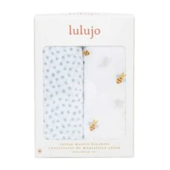Lulujo Cotton Swaddles Bees And Dots -Country Christmas Loft bwgeauqkzsqwtinuurct