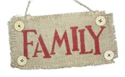 7 Inch Burlap Word Ornament - Joy -Country Christmas Loft bx7sna4r6wjr11jtyphz