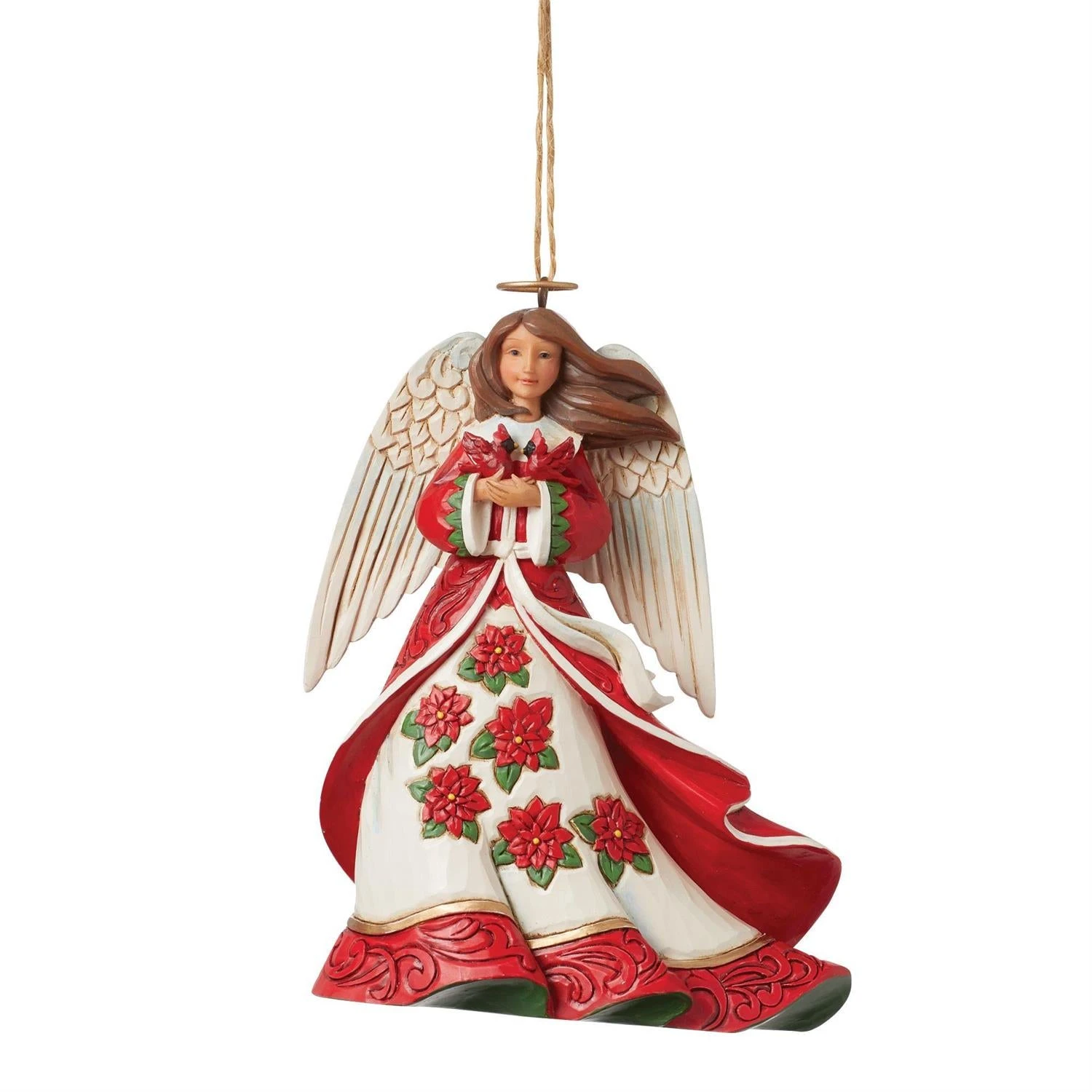 Christmas Poinsettia Angel Ornament 3 Christmas Poinsettia Angel Ornament