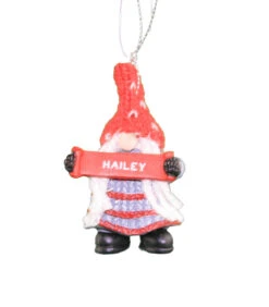 Personalized Gnome Ornament (Letters A-I) - Hailey