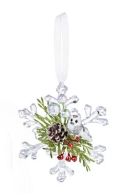 Pine Owl Snowflake Ornament - Style #2