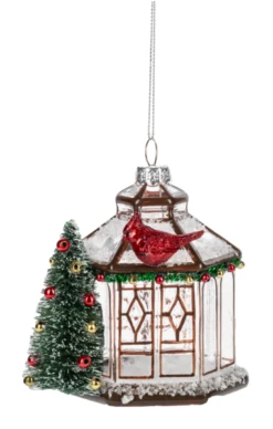 Conservatory Ornament - Gazabo With Cardinal