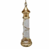 Glass Lighthouse Ornament With Gold Accent - Yellow -Country Christmas Loft ckannztdysir0wafqmte