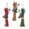Kurt Adler Wooden Skis With Holiday Décor Ornament - -Country Christmas Loft cm9wuedrg4pfek7ecjnc