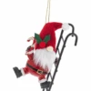 Santa Gnome On Ladder Ornament/Pot Percher - Candy Cane -Country Christmas Loft cqsqcnslbjsmluyejyln