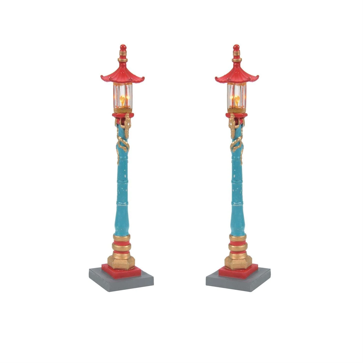 Department 56 Chinatown Post Lamps - 2 Piece Set 4 Department 56 Chinatown Post Lamps - 2 Piece Set - Image 2