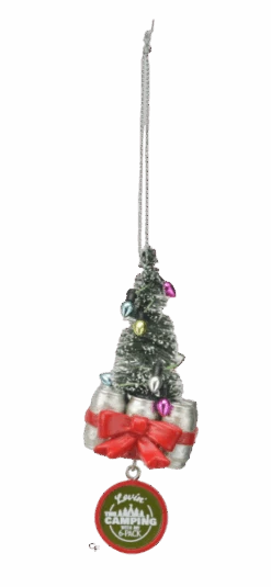 Camping With A Six Pack Ornament