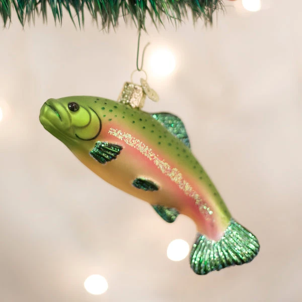 Rainbow Trout Glass Ornament 5 Rainbow Trout Glass Ornament - Image 3