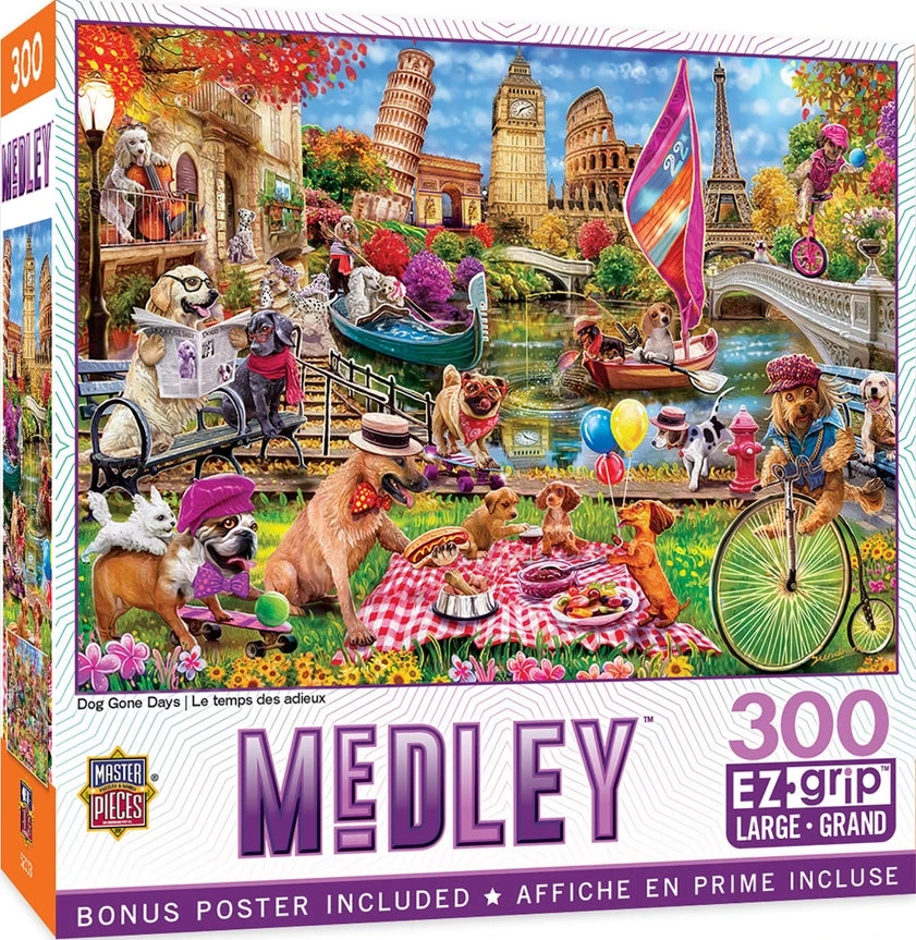 Medley - Dog Gone Days 300 Piece Ez Grip Puzzle 3 Medley - Dog Gone Days 300 Piece Ez Grip Puzzle
