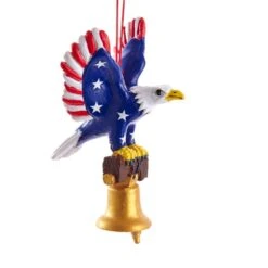 Kurt Adler American Eagle With Bell Ornament -Country Christmas Loft da06ui8kwn9iccdqmmvh