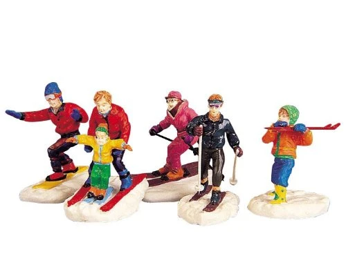 Lemax Winter Fun Skiers - 5 Piece Set 5 Lemax Winter Fun Skiers - 5 Piece Set - Image 3