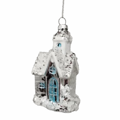 Glass Snowy Church Ornament - 7 Glass Snowy Church Ornament - -Country Christmas Loft dccnype7nihftt6djac9