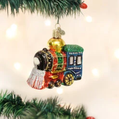 Small Locomotive Glass Ornament -Country Christmas Loft dggufrj79oi9pjzehxie