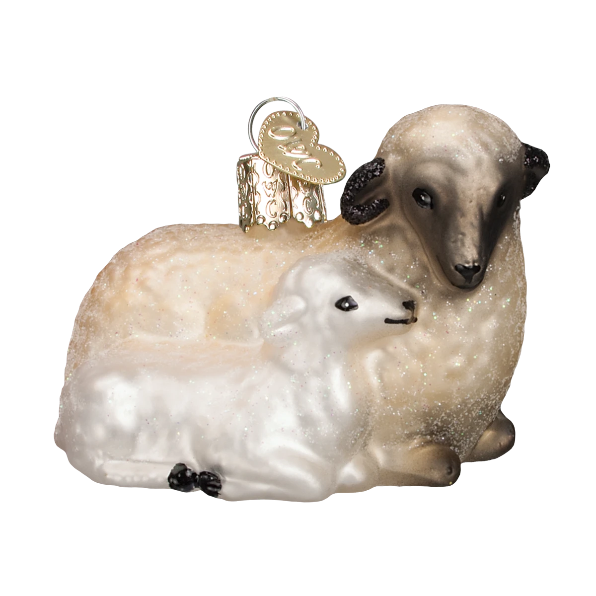 Sheep With Lamb Glass Blown Ornament 4 Sheep With Lamb Glass Blown Ornament - Image 2