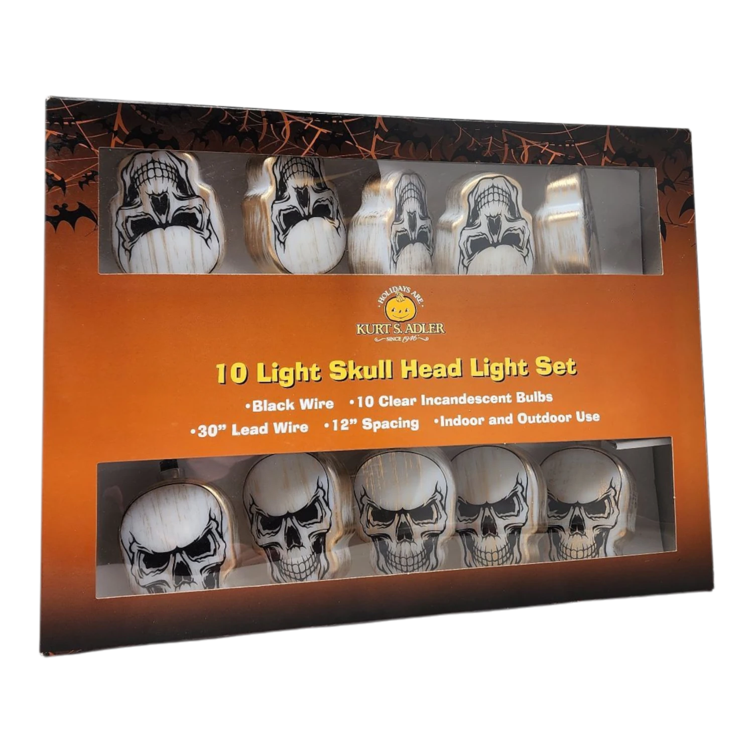 Kurt Adler Skull Head 10 Light String Light Set 4 Kurt Adler Skull Head 10 Light String Light Set - Image 2