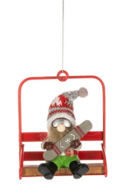 Chair Lift Character Ornament - Gnome