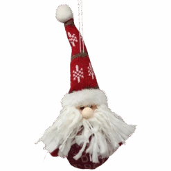 Plush Santa Ornament