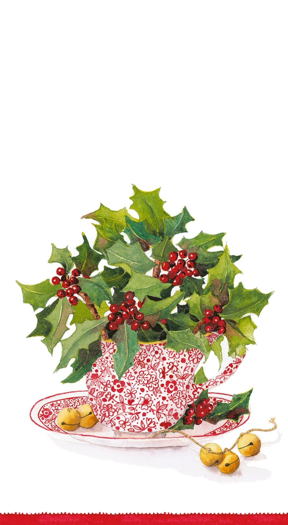 Christmas Tea - Guest Towel 4 Christmas Tea - Guest Towel - Image 2