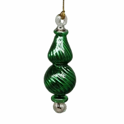 Shiny And Cute Egyptian Glass - Swirled Bauble - Green