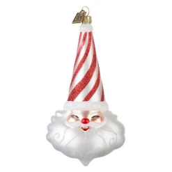 Peppermint Santa Ornament
