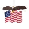 Hallmark Bald Eagle With American Flag Ornament -Country Christmas Loft eahdgaxjwkeurvt4fyju