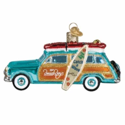 The Beach Boys Surfin Woody Glass Ornament