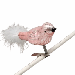 Glass And Enamel Clip On Bird Ornament Set - Pink And Red -Country Christmas Loft ejzlh0a3tnktvcqphsw4