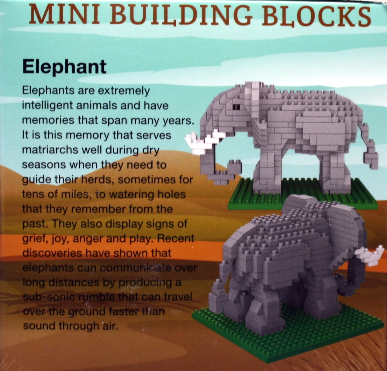 Mini Building Blocks - Elephant 4 Mini Building Blocks - Elephant - Image 2
