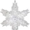 Kurt Adler White And Clear Snowflake Ornament