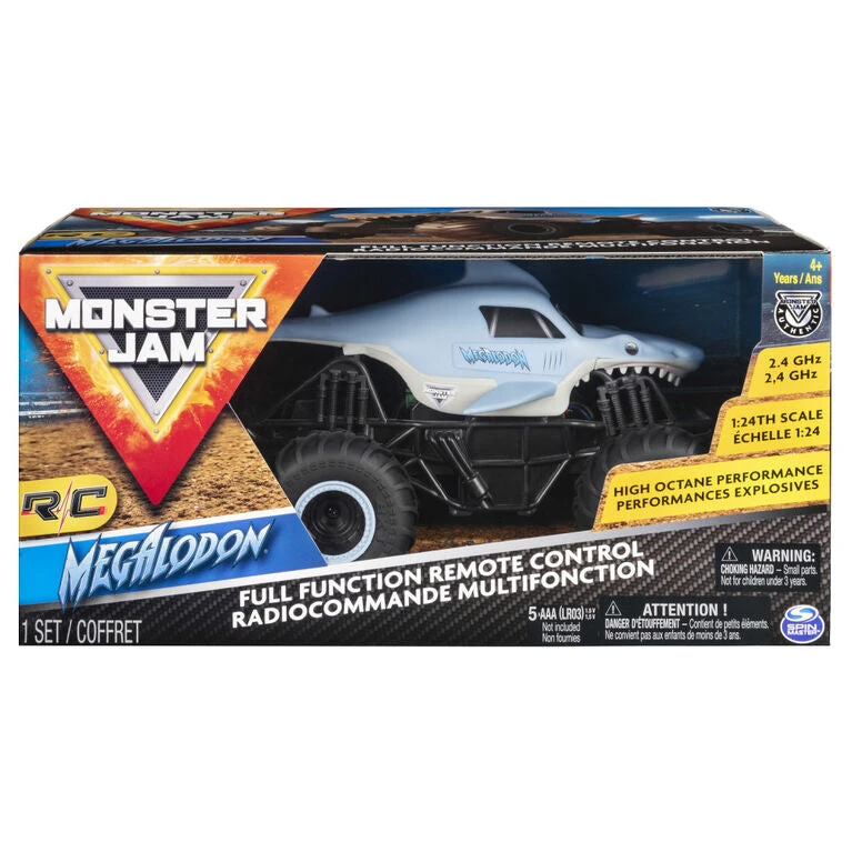 Monster Jam 1:24 Scale Monster RC Truck - Megalodon 4 Monster Jam 1:24 Scale Monster RC Truck - Megalodon - Image 2